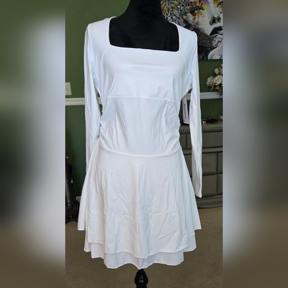 Kaximil Square Neck Rufle Hem Mini Dress #1026 - Picture 3 of 11